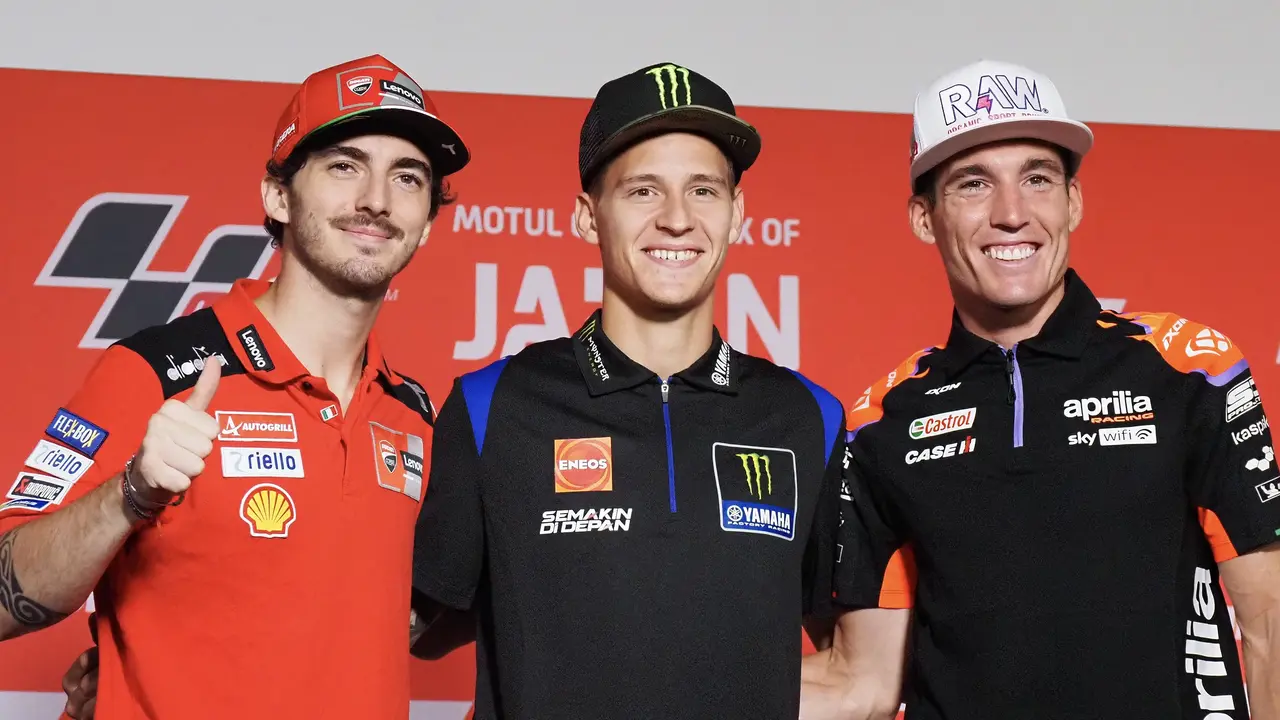 Pecco Bagnaia, Fabio Quartararo, dan Aleix Espargaro