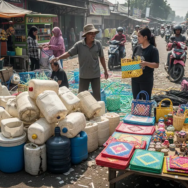 Ide Usaha dari Rumah Cuma Pakai Galon Bekas (Image by Gemini AI)
