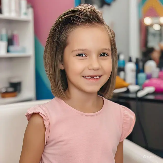 Model Rambut Bob Anak Perempuan