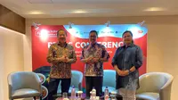 Ketua Umum Gabungan Produsen Makanan dan Minuman Indonesia (GAPMMI), Adhi S Lukman menjelaskan mengenai eksibisi Food Ingredients (Fi) Asia 2024. (Arief/Liputan6.com)