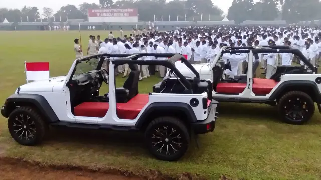 Prabowo dan 4 Ribu Kadernya Upacara Kemerdekaan di Gunung Putri