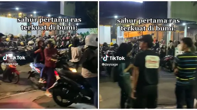 Viral Restoran Mie Terkenal Ramai Diantre saat Sahur, Mengular hingga Jalan Raya