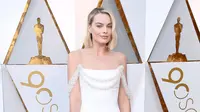 Aktris Australia Margot Robbie saat menghadiri Academy Awards ke-90 di Hollywood, California (4/3). Deretan aktris dan aktor papan atas tampil maksimal untuk mengahadiri acara penghargaan ini. (Frazer Harrison / Getty Images / AFP)