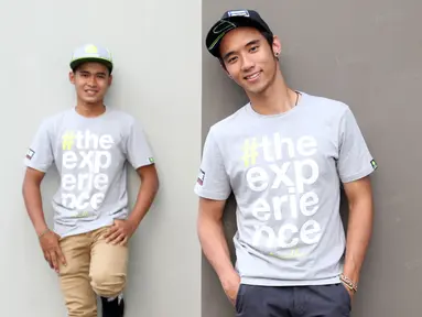 Imanuel Pratna (kanan) dan Galang Hendra adalah dua pebalap dari tim Yamaha Indonesia. (Bola.com/Nicklas Hanoatubun)