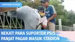 Di Stadion Manahan Solo, tempat digelarnya pertandingan Piala Presiden 2022 Grup A, sejumlah suporter PSIS nekat memanjat pagar untuk masuk stadion. Akibat ulah mereka, pagar pembatas masuk stadion menjadi bengkok.