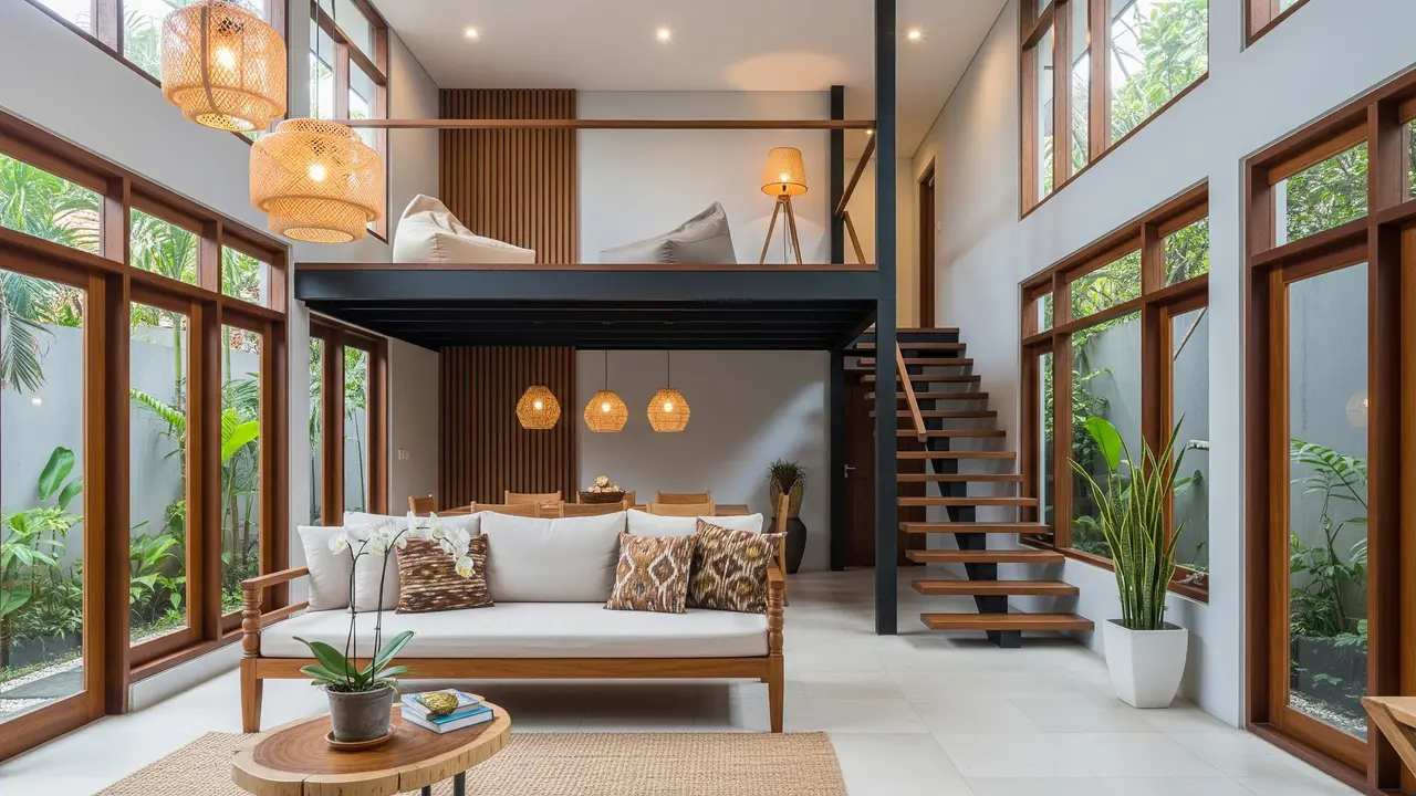 Interior Rumah Minimalis dengan Mezzanine yang Estetik dan Nyaman