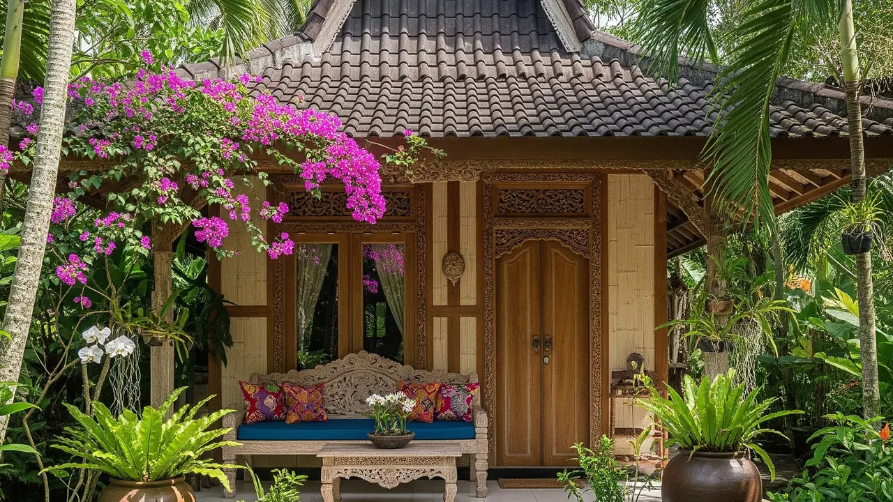 Desain Rumah Mungil Cantik dengan Nuansa Tropis