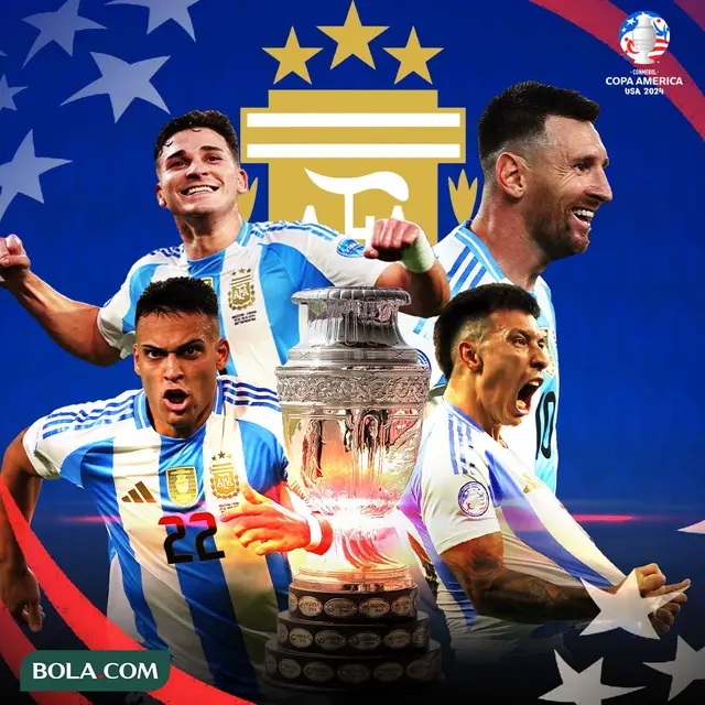 Copa America 2024 - Ilustrasi Argentina Juara Copa America 2024 - Alternatif
