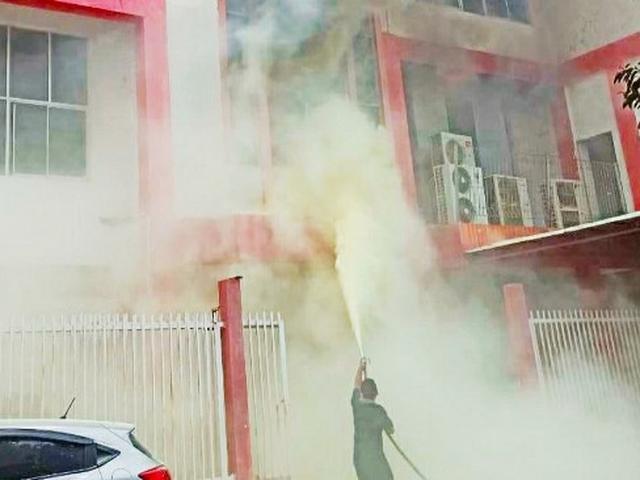 Polda Riau Mulai Usut Penyebab Kebakaran Di Gedung Telkom Pekanbaru Regional Liputan6 Com