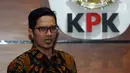 Jubir KPK Febri Diansyah memberi keterangan terkait dugaan TPPU di Gedung KPK, Jakarta, Jumat (18/5). KPK menjerat korporasi dengan sangkaan TPPU berkaitan dengan kasus yang menimpa Bupati Kebumen Mohamad Yahya Fuad. (Merdeka.com/Dwi Narwoko)