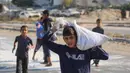 Seluruh wilayah Gaza kini terancam bencana kelaparan akibat terganggunya proses distribusi bantuan untuk warga Palestina. (Eyad BABA/AFP)