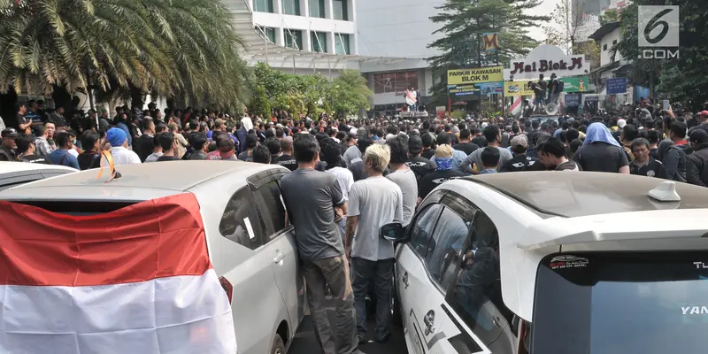 Kemacetan Panjang Akibat Demo Sopir GoCar