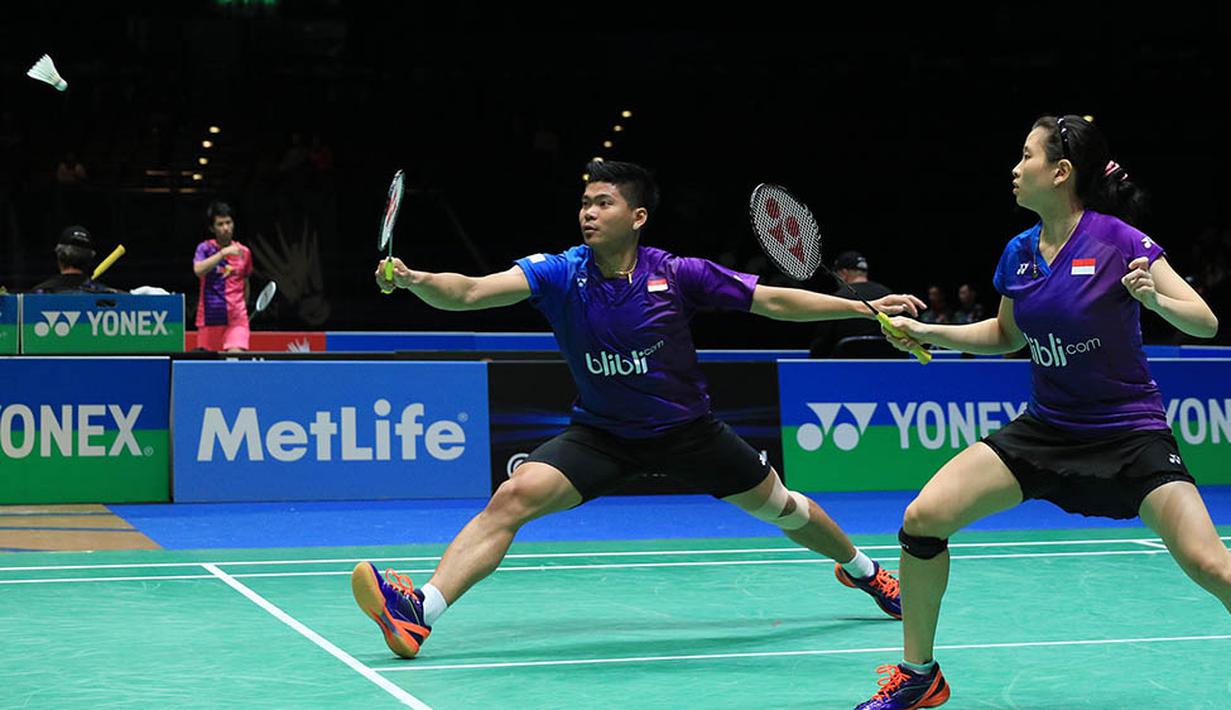 Pasangan Praveen Jordan/Debby Susanto lolos ke babak semifinal All England 2016 setelah mengalahkan ganda campuran China, Liu Cheng/Bao Yixin. (PBSI/Nafielah)