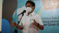 Menteri Kesehatan RI Budi Gunadi Sadikin menghadiri Peluncuran Gebyar Vaksinasi COVID-19 Bagi Lansia di Kabupaten Bandung, Jawa Barat pada Selasa, 18 Mei 2021. (Dok Kementerian Kesehatan RI)