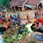 Longsor di Banyumas, Jawa Tengah menyebabkan lima korban jiwa. (Foto: Liputan6.com/Basarnas)