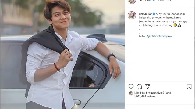 Rizky Billar (Foto: Instagram/@rizkybillar)