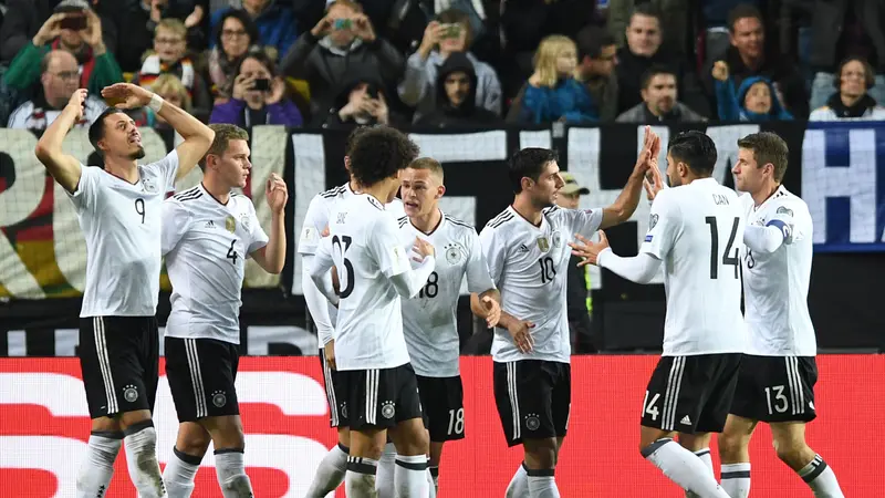 Selebrasi pemain timnas Jerman