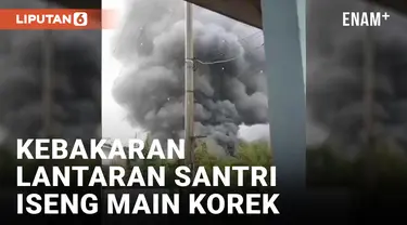 Santri Iseng Main Korek, Asrama Putra Ponpes Terbakar