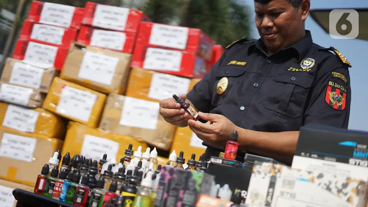 Bea Cukai Sita Jutaan Rokok dan Liquid Ilegal