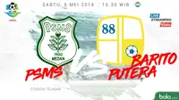 Liga 1 2018 PSMS Medan Vs Barito Putera (Bola.com/Adreanus Titus)