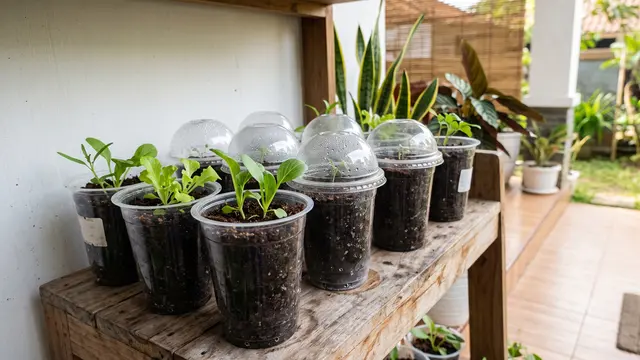 Sampah Plastik Rumah  untuk Kebun Sayur