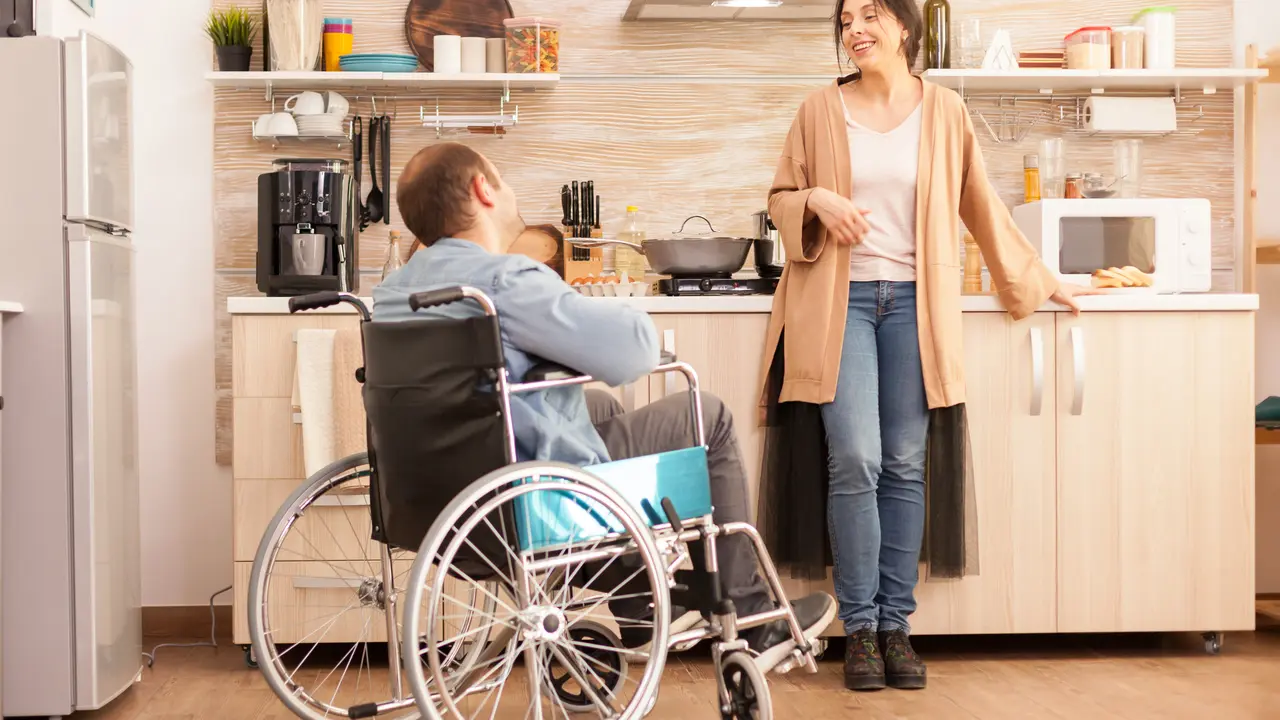 Ilustrasi buku panduan masak untuk penyandang disabilitas.