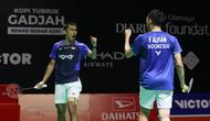 Bertanding di Istora Gelora Bung Karno, Senayan, Jakarta, pada Kamis (22/1/2026), Fajar Alfian/Muhammad Fikri unggul lewat rubber set 2-1 dengan skor 21-16, 18-21, dan 21-13. (Bola.com/M Iqbal Ichsan)