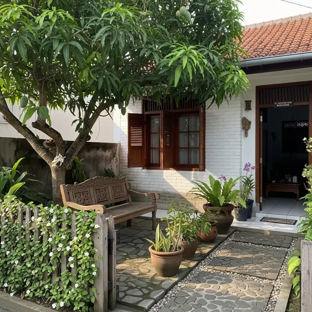 Inspirasi Halaman Rumah Tempo Dulu (Gemini AI)