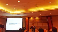 Billy Boen menjadi pembicara di IdeaFest 2016. Liputan6.com/Corry Anestia