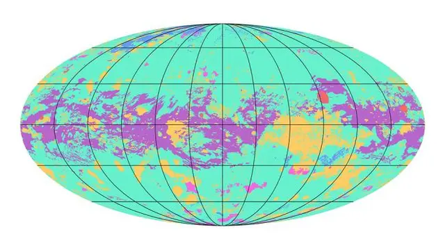 Peta geologis Titan, si bulan besar Saturnus (NASA)