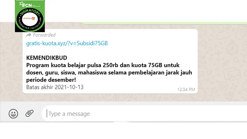 Cek Fakta Liputan6.com menelusuri informasi pembagian pulsa 250 ribu dan kuota 75 GB periode Desember dari Kemendikbud