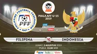Piala AFF U-15 2019: Filipina vs Indonesia. (Bola.com/Dody Iryawan)