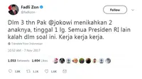 Komentar Super Nyinyir Fadli Zon ke Jokowi, Warganet: Keterlaluan