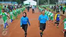 Peserta bersiap untuk mengikuti Milo Football Championship 2017 di Jakarta, Sabtu (18/2). Pemenang di ajang ini akan diajak untuk berlatih di FC Barcelona. (Liputan6.com/Angga Yuniar)