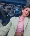 Pevita Pearce lewat media sosialnya membagikan keseruannya di Korea Selatan, ia tampak berada di event smartphone. (@pevpearce)