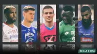 Trivia - Pemain Willian Pacheco, Nick Kuipers, Nikola Asceric, Ezechiel N'Douassel, Sylvano Comvalius (Bola.com/Adreanus Titus)