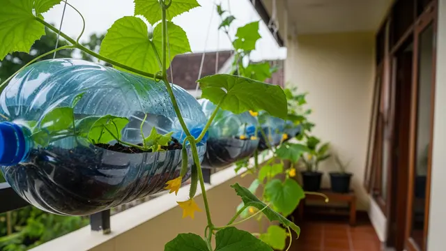 6 Ide Kebun Timun Gantung dari Galon Air Mineral Bekas, Solusi Berkebun Hemat