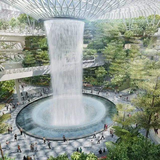 HSBC Rain Vortex di New Jewel Changi Singapura