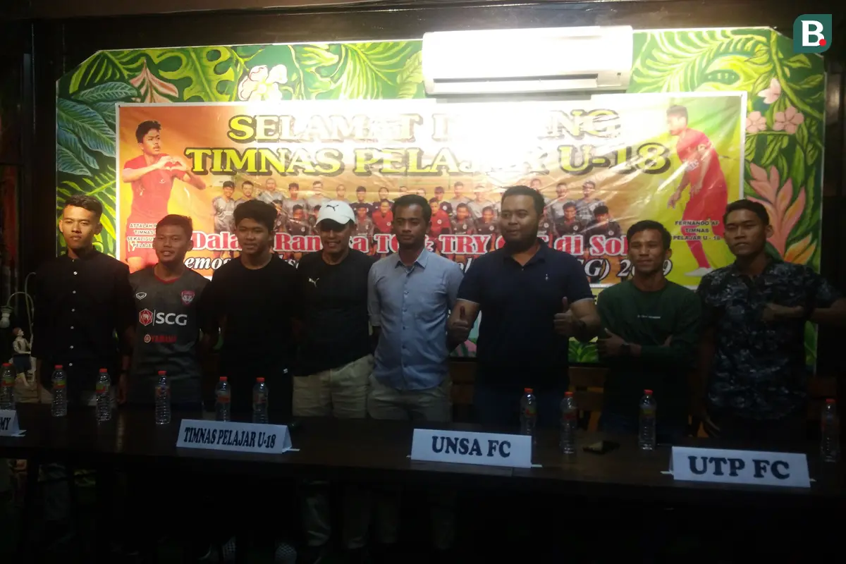Perwakilan Tim Pelajar U-18 yang beruji coba di Solo