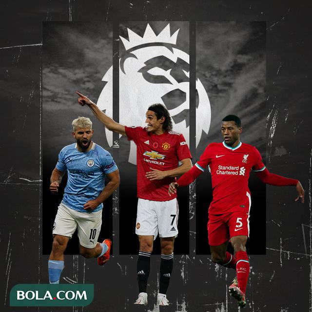 Georginio Wijnaldum, Edinson Cavani dan Sergio Aguero