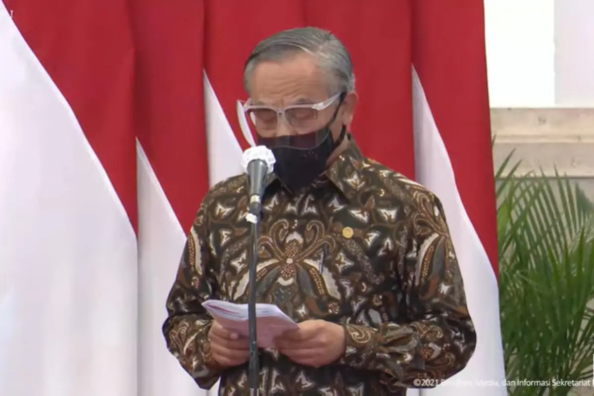 Ketua Dewan Komisioner OJK Wimboh Santoso dalam pembukaan OJK Virtual Innovation Day 2021, Senin (11/10/2021).
