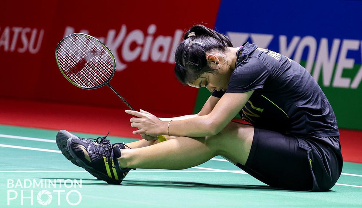 Jorji sapaan akrabnya takluk dengan skor 18-21, 21-11, dan 20-22. (Badminton Photo/Raphael Sachetat)
