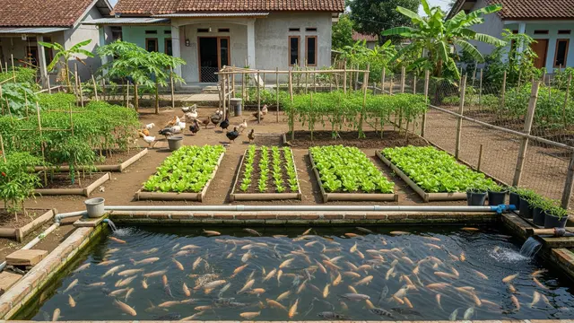 Model Kebun dan Peternakan Mini yang Bisa Jadi Penghasilan Tambahan di Rumah Model Budidaya Nila di Kolam Rumah