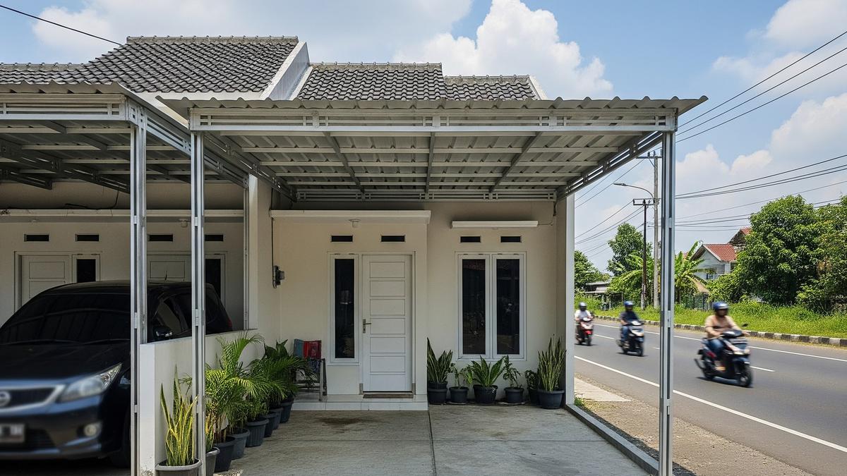9 Model Carport Rumah Kecil Dekat Jalan Raya, Optimalisasi Lahan Terbatas