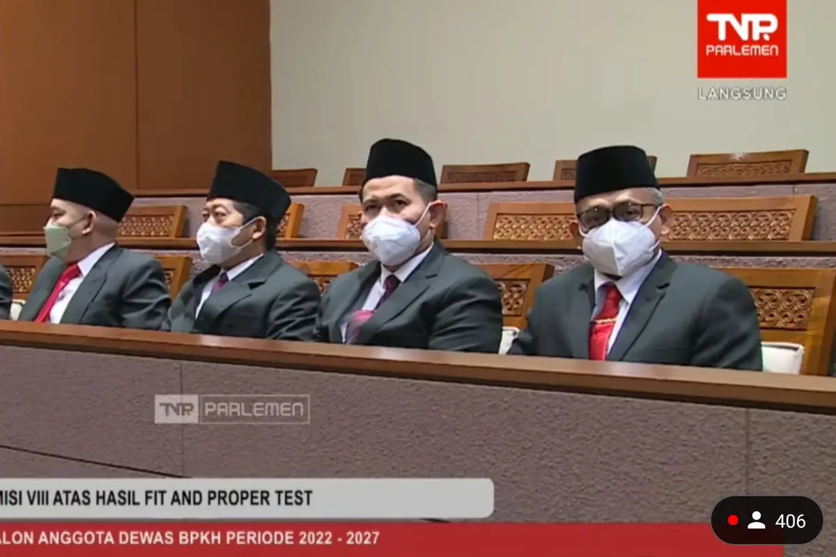 Komisi VIII DPR RI telah menetapkan lima orang anggota dewan pengawas badan pengelola keuangan haji (BPKH) dari unsur masyarakat pada tanggal 30 Agustus 2022.