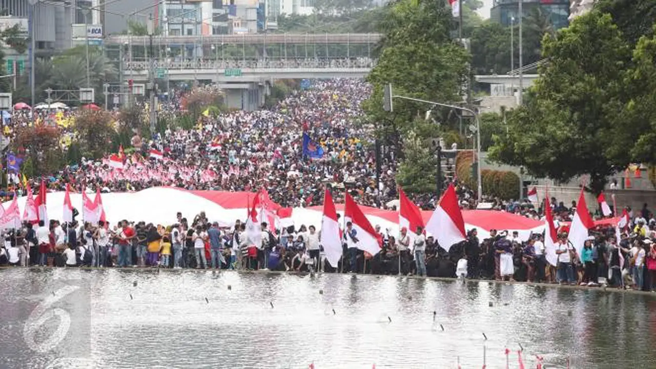 Aksi 412 Meriahkan Car Free Day Jakarta Hari Ini