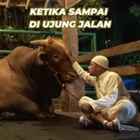 Sapi kurban Irfan Hakim menarik perhatian netizen. Tidak lama lagi, sapi-sapi jumbo berukuran lebih 1 ton tersebut akan disembelih. Berikut foto terakhir Irfan Hakim dengan sapi kurbannya. [Instagram/irfanhakim75]