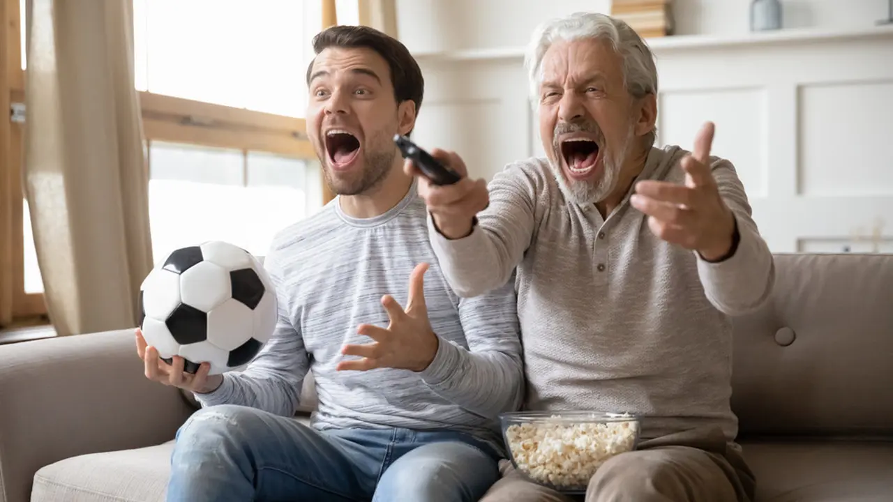 Ilustrasi nonton bola