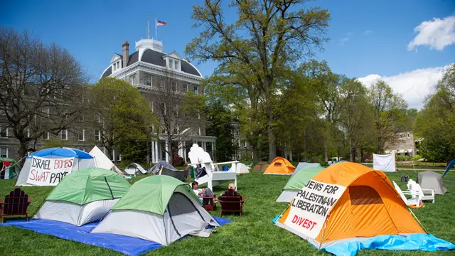 Kemah Pro Palestina Bermunculan di Kampus-Kampus AS