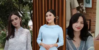 Sederet figur publik memilih busana bernuansa biru sebagai busana Lebaran 2026. Siapa saja mereka? [@syifahadju @erinagudono @v8harrykiss]
